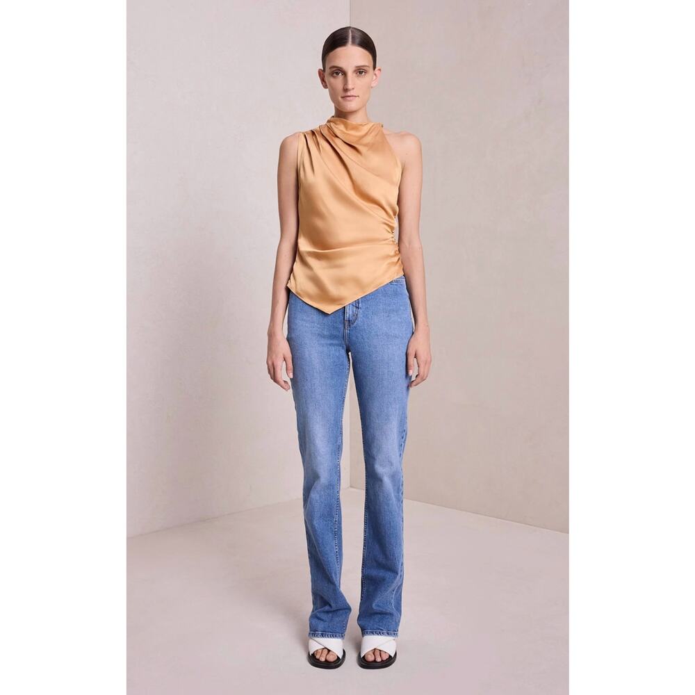 A.L.C. Gold Asymmetrical Tank Top